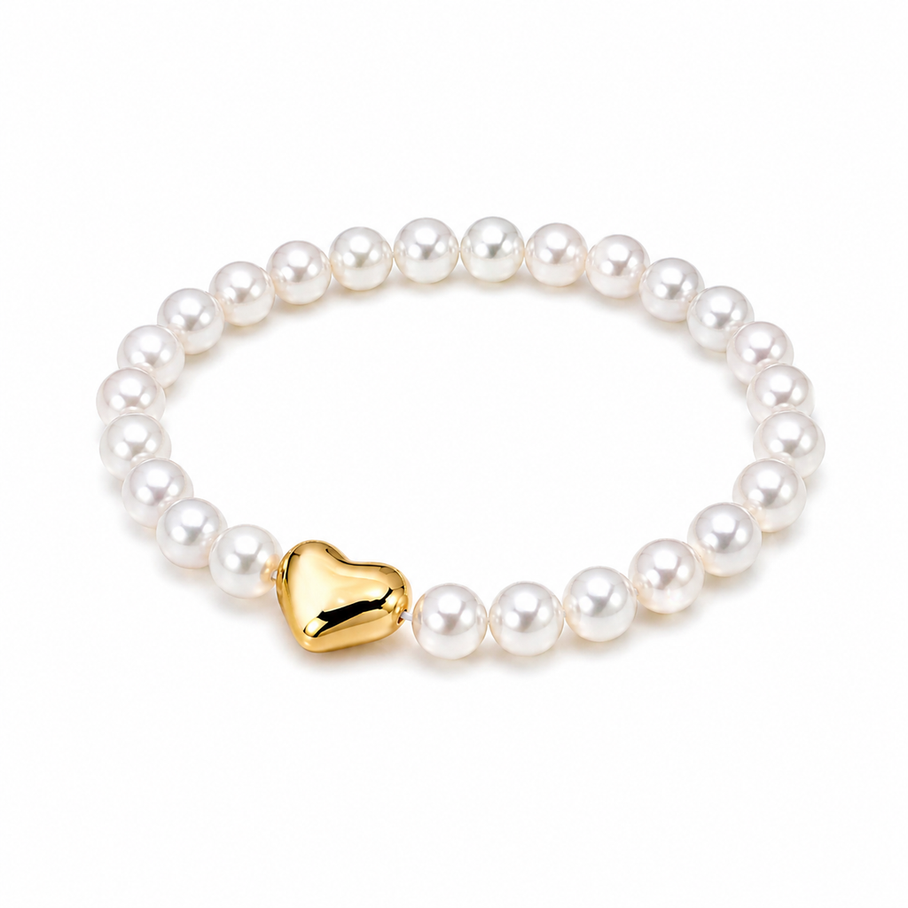 Freshwater Pearl Bracelet with Delicate Gold Accents