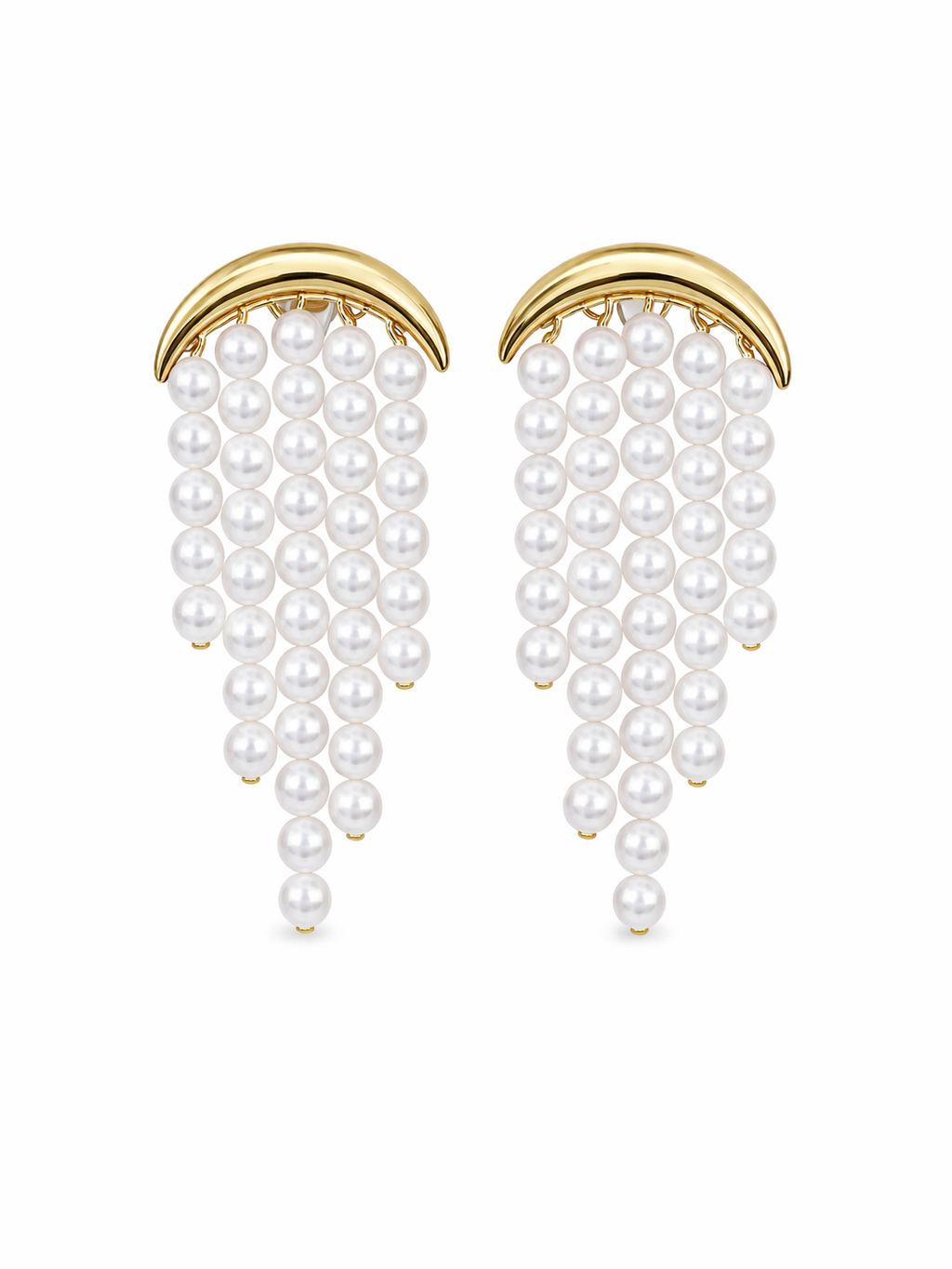 Lune Pearl Tassel Earrings