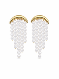 Lune Pearl Tassel Earrings