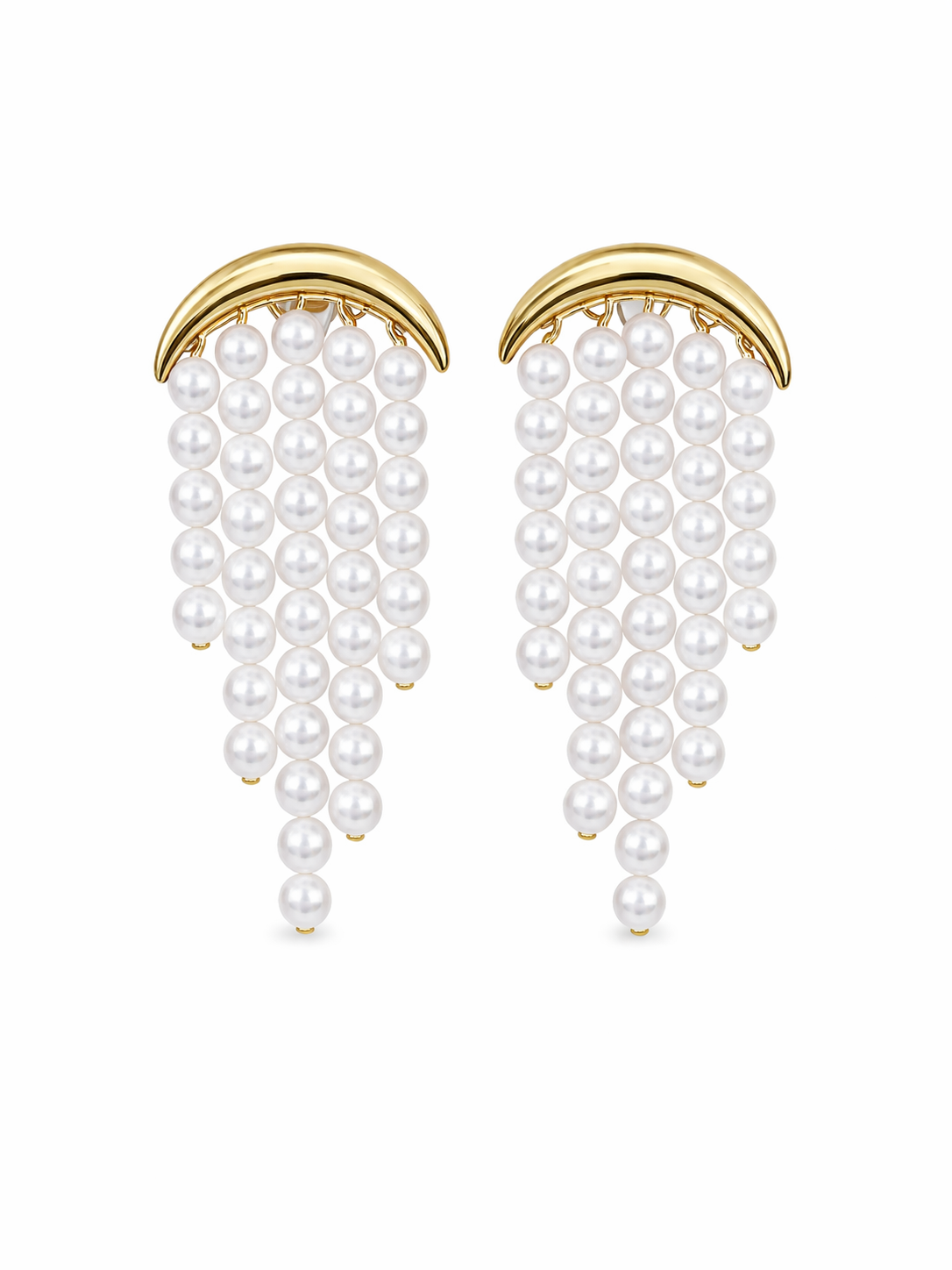 Lune Pearl Tassel Earrings