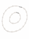 Gradient Pearl Necklace & Bracelet Gift Set