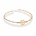 Double-Layer South Sea Golden Pearl Bracelet