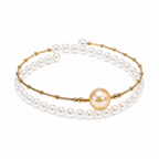 Double-Layer South Sea Golden Pearl Bracelet