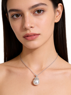 Embossed Pinecone Baroque Pearl Necklace