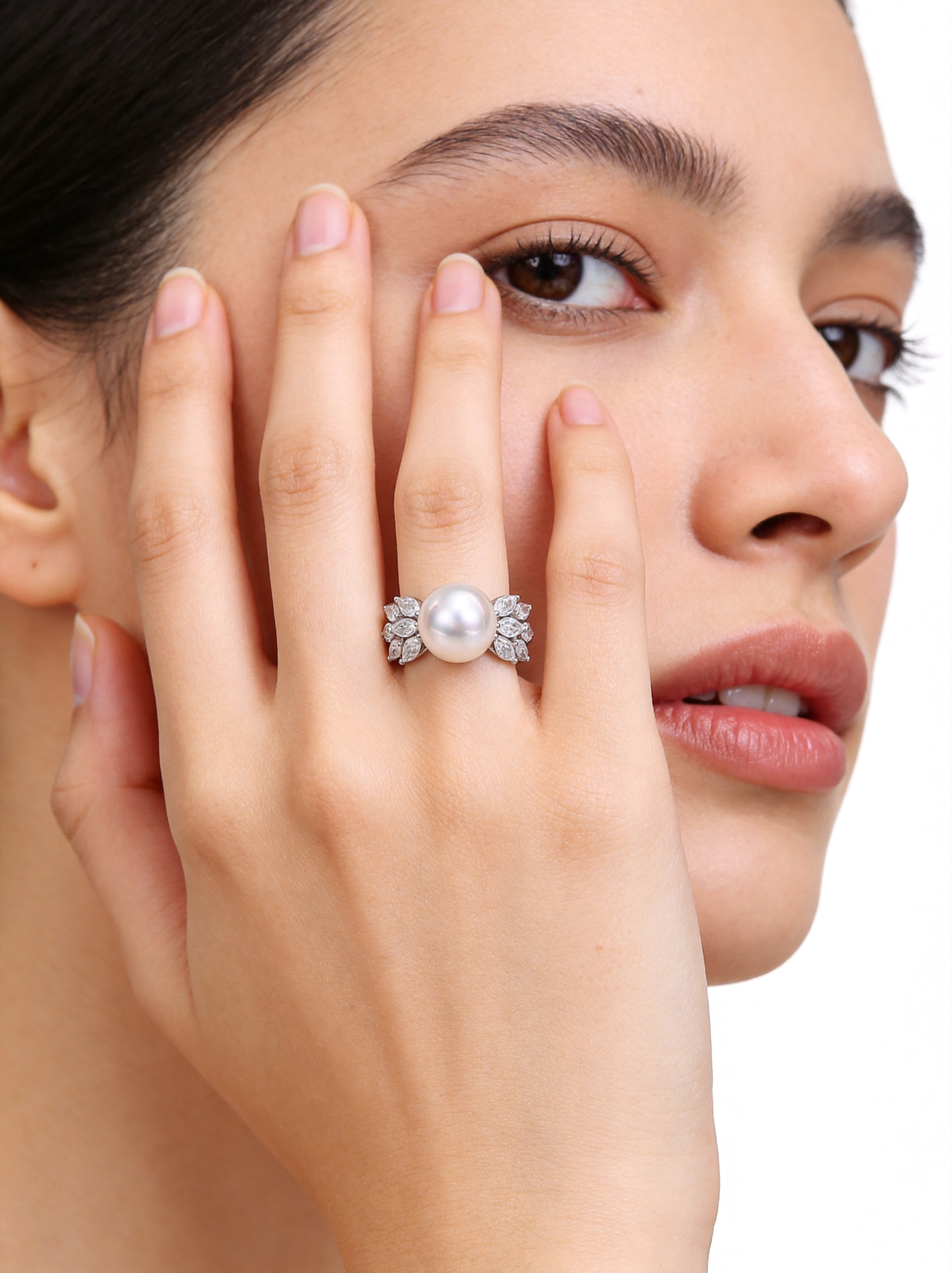 Celestial Cluster Pearl Ring