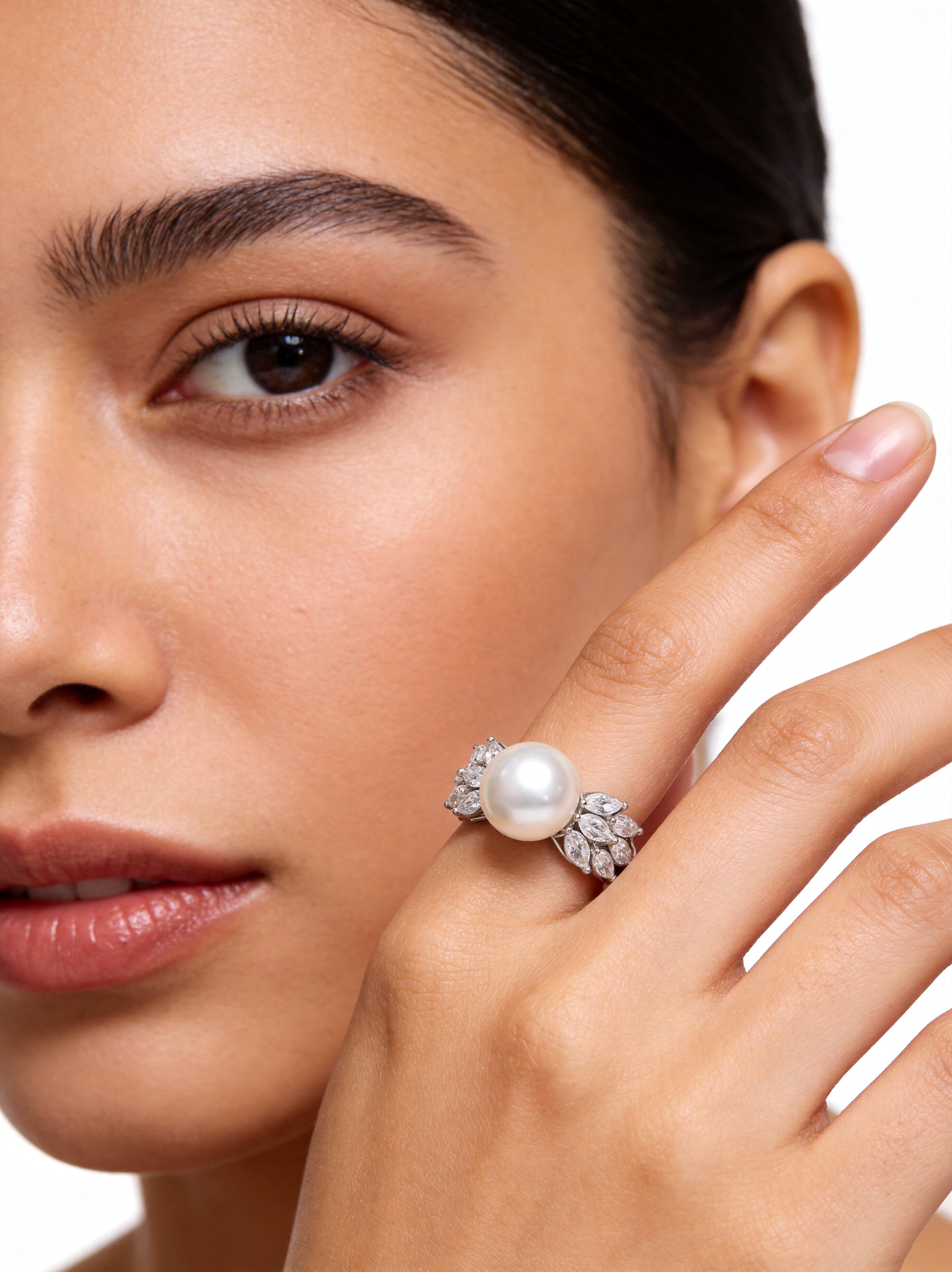 Celestial Cluster Pearl Ring