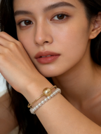 Double-Layer South Sea Golden Pearl Bracelet