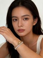 Double-Layer South Sea Golden Pearl Bracelet
